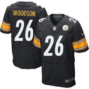 Nike Steelers #26 Rod Woodson Black Team Color Men's Stitched NFL Elite Jersey