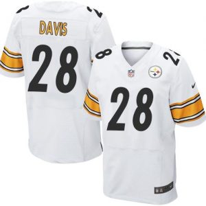 Nike Steelers #28 Sean Davis White Men's Stitched NFL Elite Jersey
