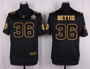 Nike Steelers #36 Jerome Bettis Black Men's Stitched NFL Elite Pro Line Gold Collection Jersey