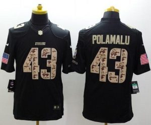 Nike Steelers #43 Troy Polamalu Black Men's Stitched NFL Limited Salute to Service Jersey