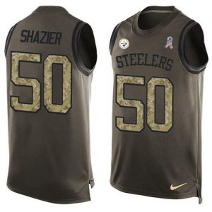 Nike Steelers #50 Ryan Shazier Green Men's Stitched NFL Limited Salute To Service Tank Top Jersey