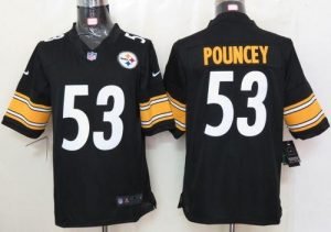 Nike Steelers #53 Maurkice Pouncey Black Team Color Men's Embroidered NFL Limited Jersey