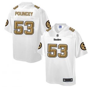 Nike Steelers #53 Maurkice Pouncey White Men's NFL Pro Line Fashion Game Jersey