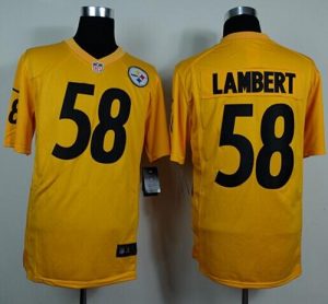 Nike Steelers #58 Jack Lambert Gold Men's Stitched NFL Game Jersey