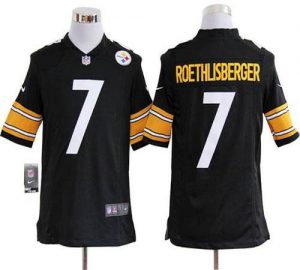 Nike Steelers #7 Ben Roethlisberger Black Team Color Men's Embroidered NFL Game Jersey