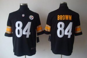 Nike Steelers #84 Antonio Brown Black Team Color Men's Embroidered NFL Limited Jersey