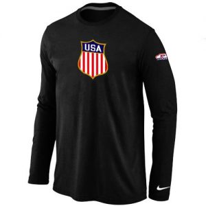 Nike Team USA Hockey Winter Olympics KO Collection Locker Room Long Sleeve T-Shirt Black