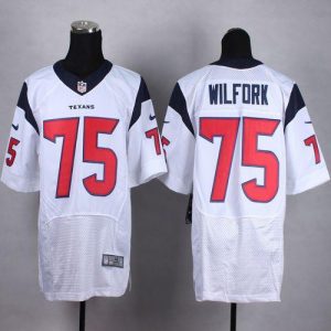 Nike Texans #75 Vince Wilfork White Men's Stitched NFL Elite Jersey