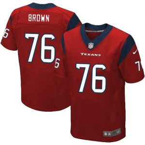 Nike Texans #76 Duane Brown Red Alternate Men's Stitched NFL Elite Jersey