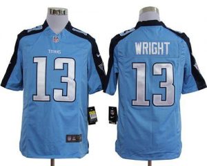 Nike Titans #13 Kendall Wright Light Blue Team Color Men's Embroidered NFL Game Jersey
