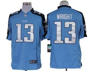 Nike Titans #13 Kendall Wright Light Blue Team Color Men's Embroidered NFL Limited Jersey