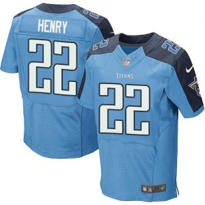 Nike Titans #22 Derrick Henry Light Blue Team Color Men's Stitched NFL Elite Jersey