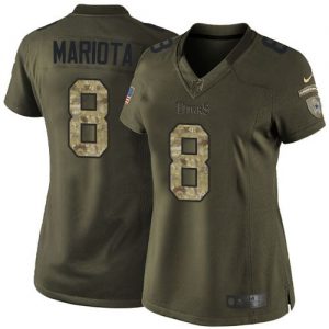 Nike Titans #8 Marcus Mariota Green Women's Stitched NFL Limited Salute to Service Jersey