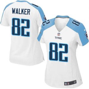 Nike Titans #82 Delanie Walker White Women's Stitched NFL Elite Jersey