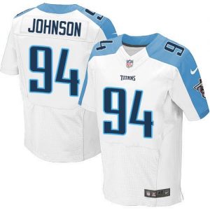 Nike Titans #94 Austin Johnson White Men's Stitched NFL Elite Jersey