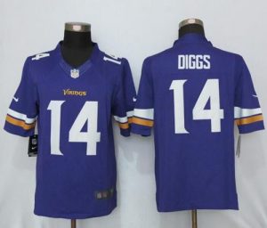 Nike Vikings #14 Stefon Diggs Purple Team Color Men's Stitched NFL Limited Jersey