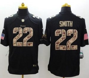 Nike Vikings #22 Harrison Smith Black Men's Stitched NFL Limited Salute to Service Jersey