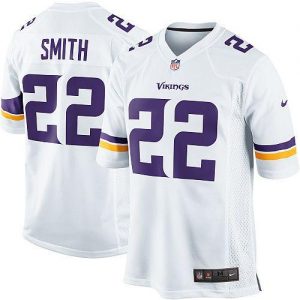 Nike Vikings #22 Harrison Smith White Men's Embroidered NFL Game Jersey