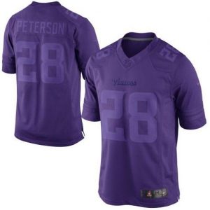 Nike Vikings #28 Adrian Peterson Purple Men's Embroidered NFL Drenched Limited Jersey