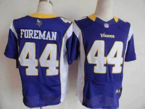 Nike Vikings #44 Chuck Foreman Purple Team Color Men's Embroidered NFL Elite Jersey