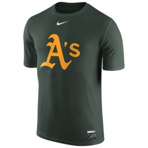 Oakland Athletics Nike Authentic Collection Legend Logo 1.5 Performance T-Shirt Green