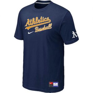 Oakland Athletics Nike Short Sleeve Practice MLB T-Shirts Midnight Blue