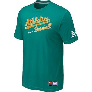 Oakland Athletics Nike Short Sleeve Practice MLB T-Shirts Teal Green