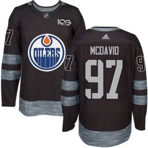 Oilers #97 Connor McDavid Black 1917-2017 100th Anniversary Stitched NHL Jersey