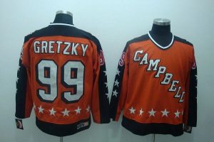 Oilers #99 Wayne Gretzky Embroidered Orange NHL Jersey
