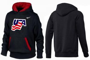 Olympic Team USA Pullover Hoodie Black Red