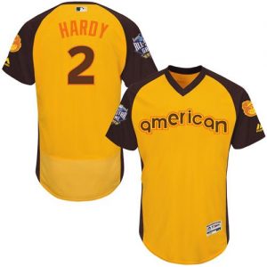 Orioles #2 J.J. Hardy Gold Flexbase Authentic Collection 2016 All-Star American League Stitched MLB Jersey