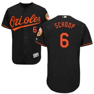 Orioles #6 Jonathan Schoop Black Flexbase Authentic Collection Stitched MLB Jersey
