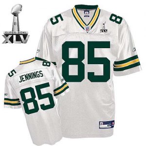 Packers #85 Greg Jennings White Super Bowl XLV Embroidered NFL Jersey