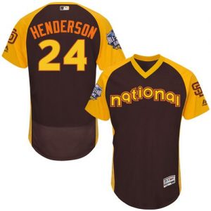 Padres #24 Rickey Henderson Brown Flexbase Authentic Collection 2016 All-Star National League Stitched MLB Jersey