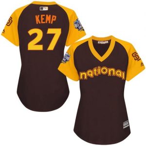 Padres #27 Matt Kemp Brown 2016 All-Star National League Women's Stitched MLB Jersey