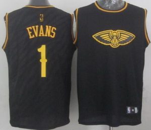 Pelicans #1 Tyreke Evans Black Precious Metals Fashion Stitched NBA Jersey