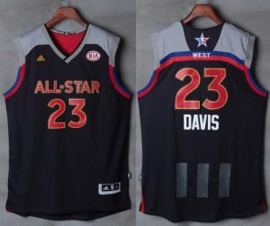 Pelicans #23 Anthony Davis Charcoal 2017 All Star Stitched NBA Jersey