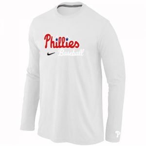 Philadelphia Phillies Long Sleeve MLB T-Shirt White