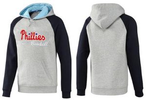 Philadelphia Phillies Pullover Hoodie Grey & Blue