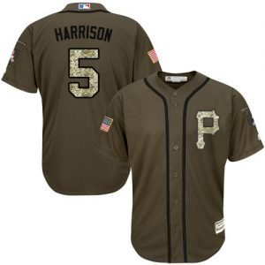 Pirates #5 Josh Harrison Green Salute to Service Stitched Youth MLB Jersey