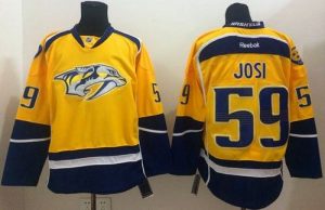 Predators #59 Roman Josi Yellow Home Stitched NHL Jersey