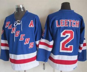 Rangers #2 Brian Leetch Light Blue CCM Throwback Stitched NHL Jersey
