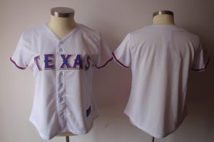 Rangers Blank White Women's Fashion Stitched MLB Jersey