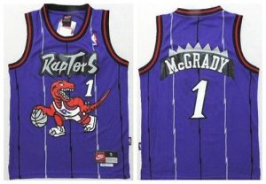 Raptors #1 Tracy Mcgrady Purple Throwback Youth Stitched NBA Jersey