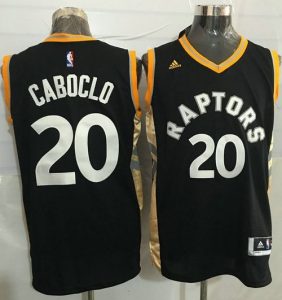 Raptors #20 Bruno Caboclo Black Gold Stitched NBA Jersey