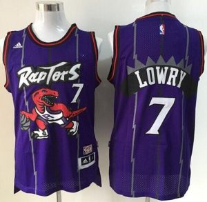 Raptors #7 Kyle Lowry Purple Throwback Youth Stitched NBA Jersey