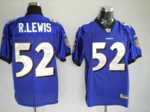 Ravens #52 Ray Lewis Purple Stitched NFL Jersey