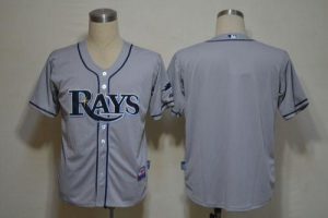 Rays Blank Grey Cool Base Stitched MLB Jersey