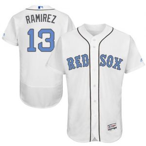 Red Sox #13 Hanley Ramirez White Flexbase Authentic Collection 2016 Father's Day Stitched MLB Jersey