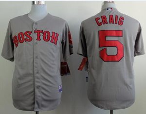 Red Sox #5 Allen Craig Grey Cool Base Stitched MLB Jersey